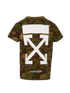 Off-White Camouflage T-Shirt, &pound;70, Clothing, Green, Cotton, Back view