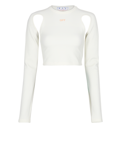 Off-White Cut-Out Long Sleeve Top, front view