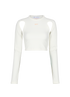 Off-White Cut-Out Long Sleeve Top, front view