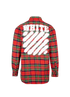Off-White Diagonal Spray Plaid Overshirt, back view