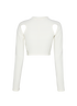 Off White Cut Out Cropped Top, back view