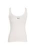 Off White Ribbed Tank, &pound;80, Clothing, White, Cotton, Front view