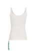 Off White Ribbed Tank, &pound;80, Clothing, White, Cotton, Back view