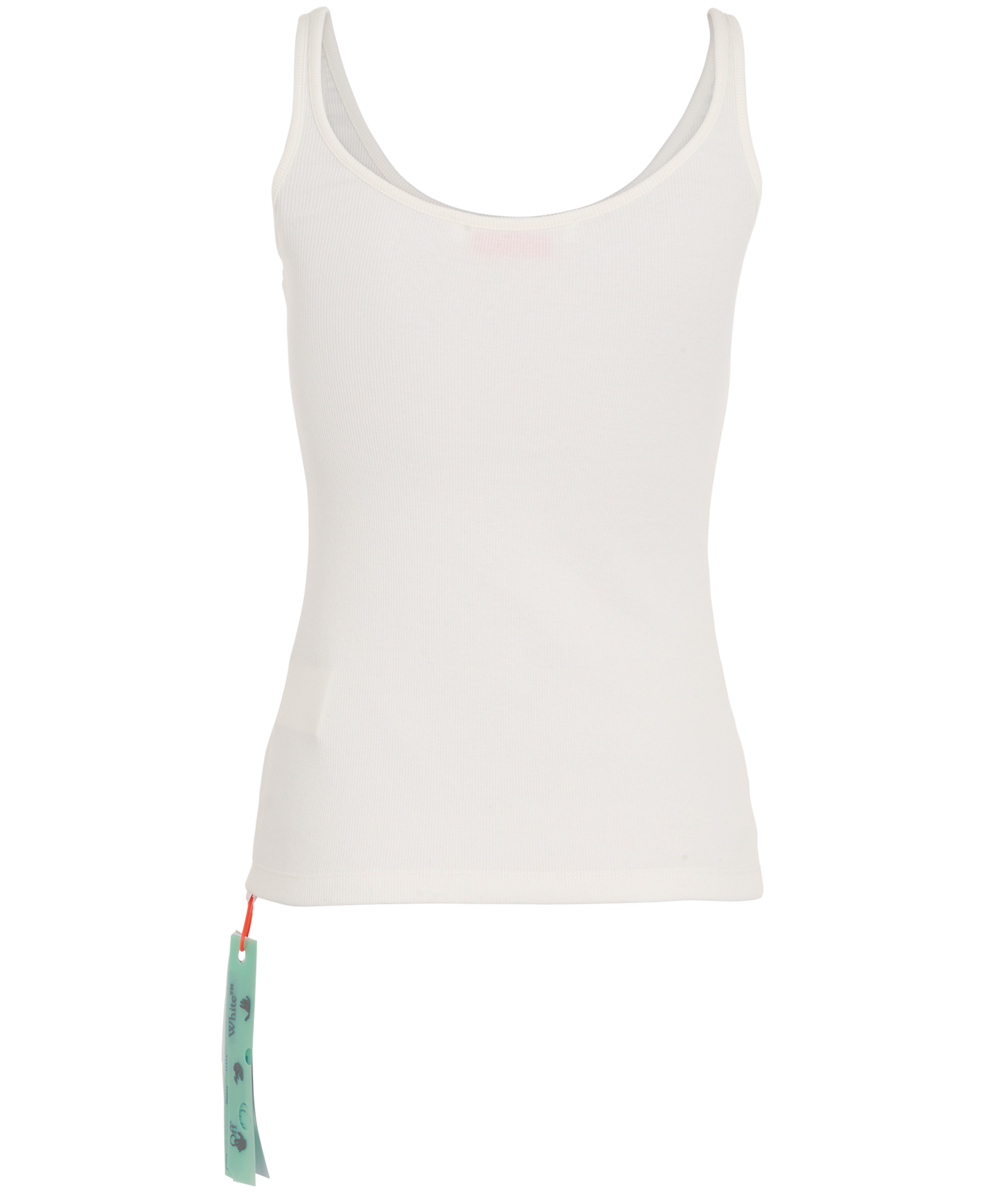 Off White Ribbed Tank, &pound;80, Clothing, White, Cotton, Back view