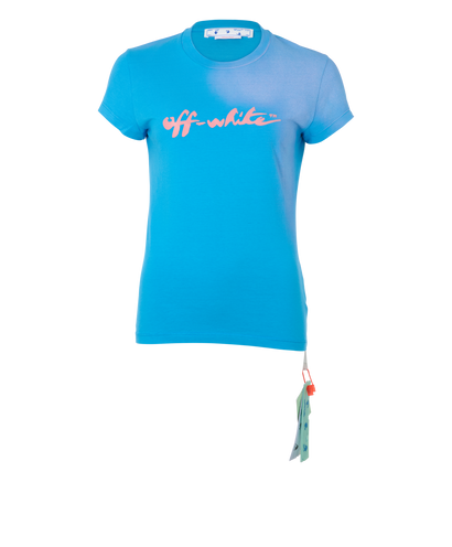 Off-White T-Shirt, £70, Clothing, Blue/Pink, Cotton, Front view