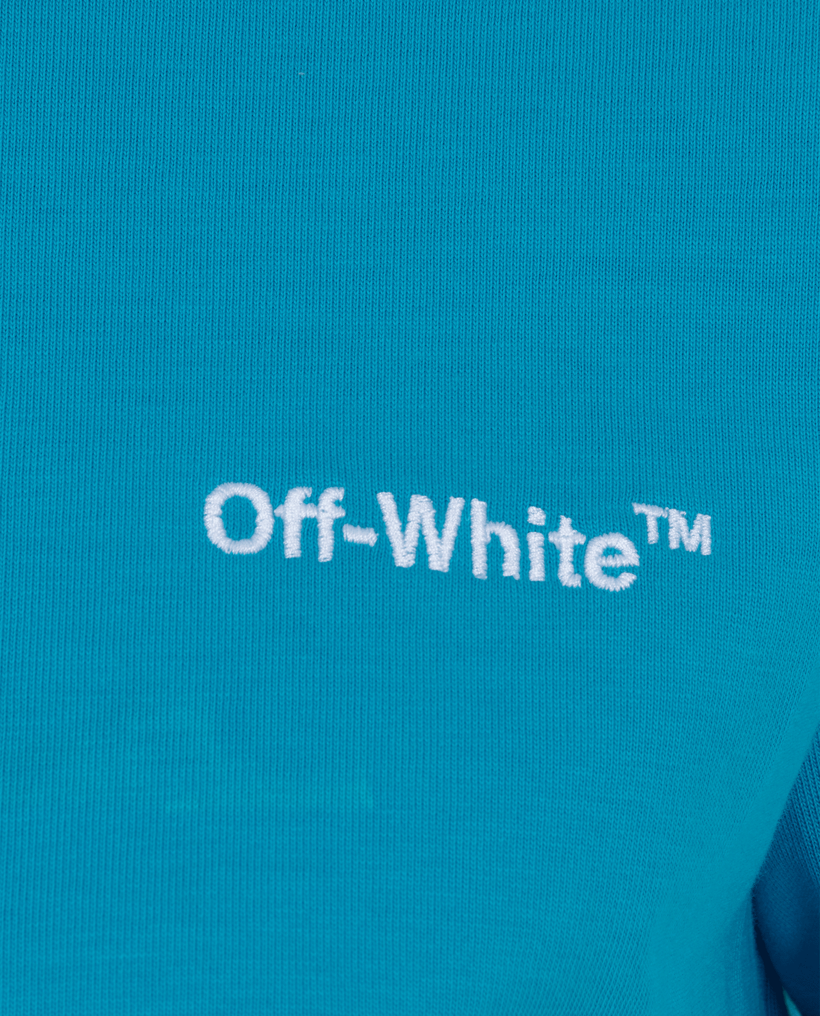 Off-White Cropped T-Shirt, &pound;80, Clothing, Blue, Cotton, Other view