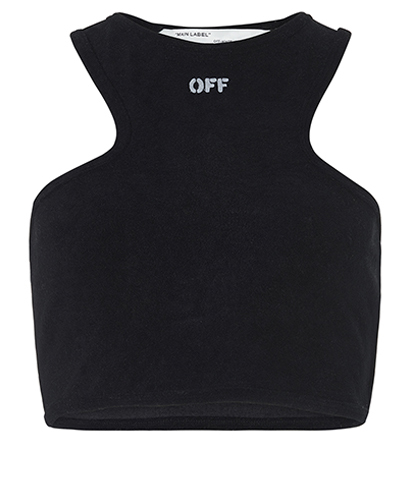 Off White Logo Jersey Tank Top, front view