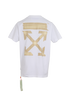 Off-White Tape Print T-Shirt, &pound;95, Clothing, White, Cotton, Back view