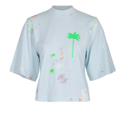 Palm Angels Paint Splatter Logo T-Shirt, front view