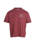Palm Angels Embroidered T-Shirt, &pound;90, Clothing, Burgundy, Cotton, Front view