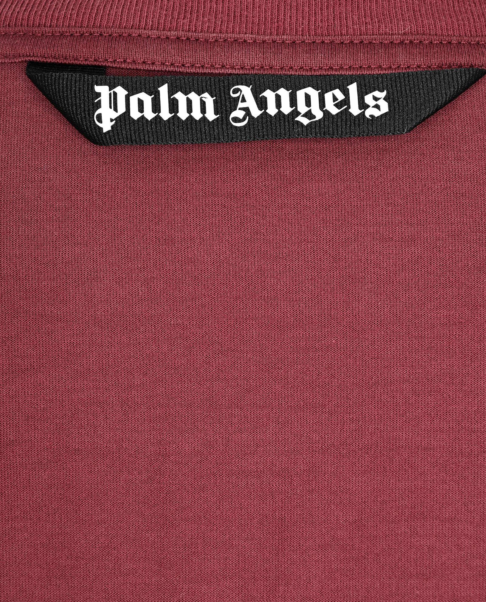 Palm Angels Embroidered T-Shirt, &pound;90, Clothing, Burgundy, Cotton, Other view