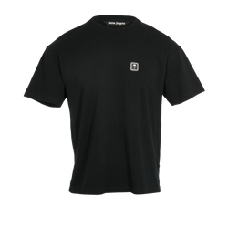 Palm Angels Patch Logo T-Shirt, Mens, Cotton, Black, Sz S, 2*