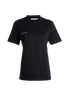 Pangaia V-neck T-shirt, &pound;40, Clothing, Black, Cotton, Front view