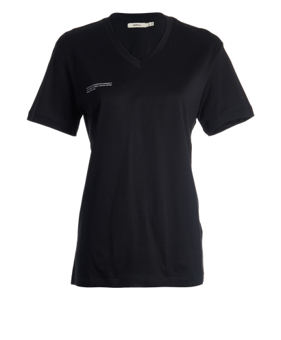 Pangaia Oversized V-Neck T-Shirt- Size XXS, &pound;30, Clothing, Black, Cotton, Front view