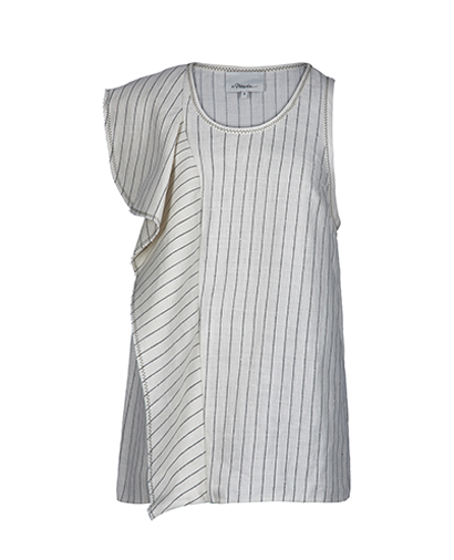 Phillip Lim Striped Ruffle Top, front view