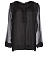 Philosophy Sheer Ruffle Detail Blouse, front view