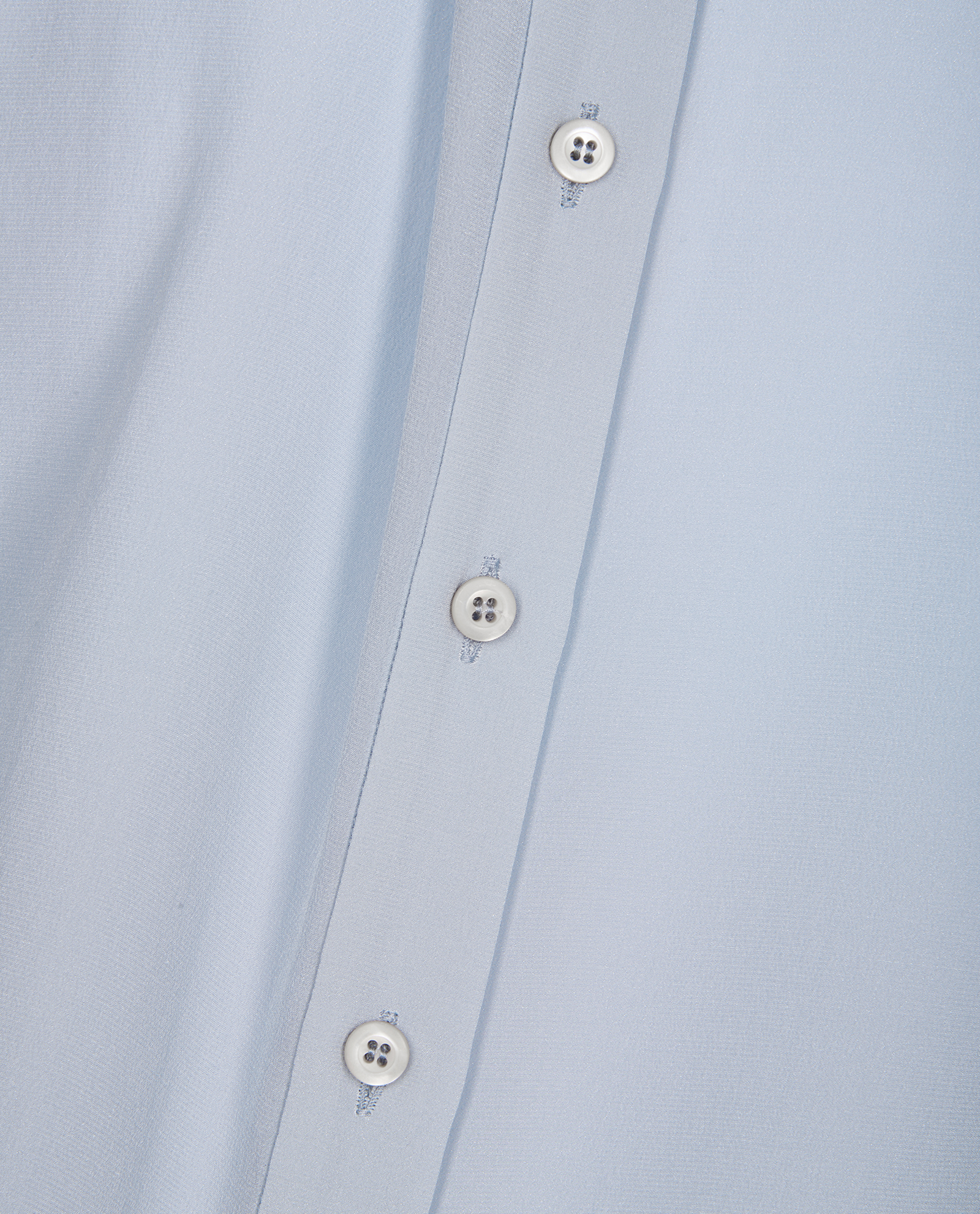 Prada Contrast Collar Long Sleeve Blouse, &pound;60, Clothing, Blue, Silk, Other view