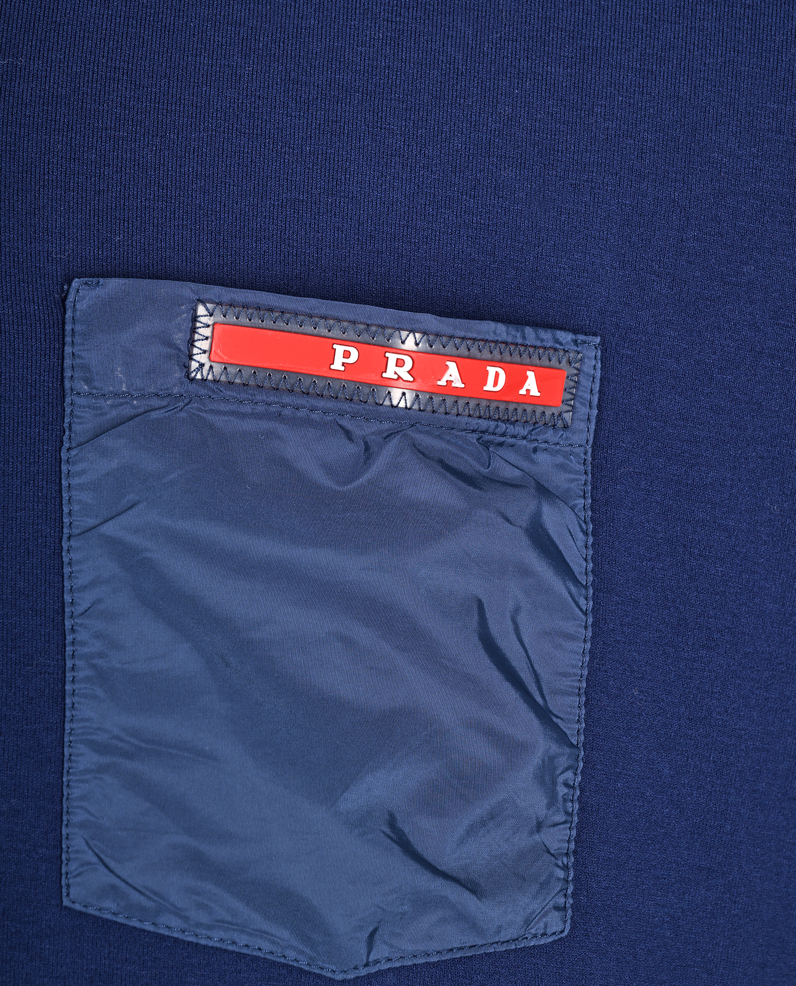 Prada Linea Rossa Pocket T-Shirt, &pound;120, Clothing, Blue, Cotton, Other view