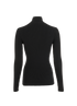 Prada Ribbed Turtleneck Long Sleeve Top, &pound;110, Clothing, Black, Cotton, Back view