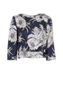 Prada Floral Tie-Waist Blouse, front view