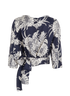 Prada Floral Tie-Waist Blouse, back view