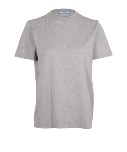 Prada Triangle Logo T-Shirt, Cotton, Grey, Sz XS, 3*