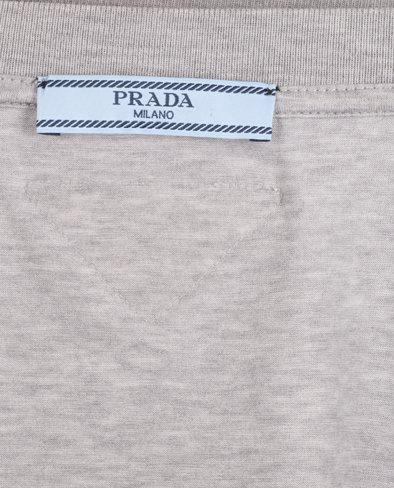 Prada Triangle Logo T-Shirt, &pound;90, Clothing, Grey, Cotton, Other view