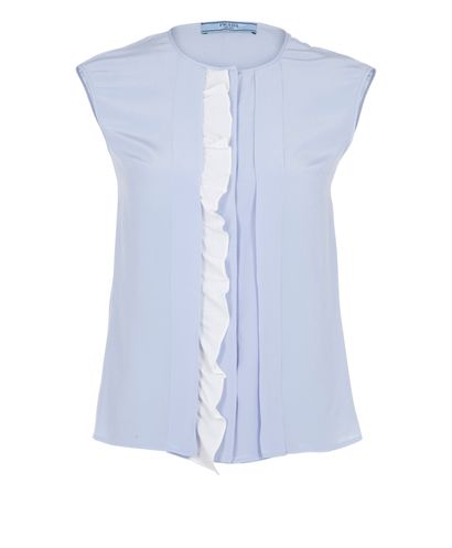 Prada Sleeveless Ruffle Blouse, front view