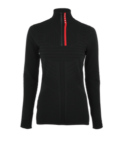 Prada Tech Top, Polyester, Black, Sz M, 3*