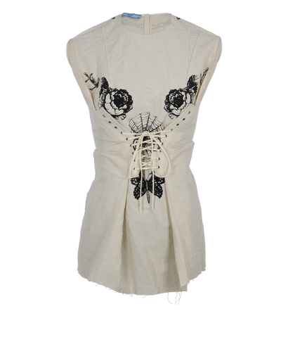 Prada Lace Up Top, front view