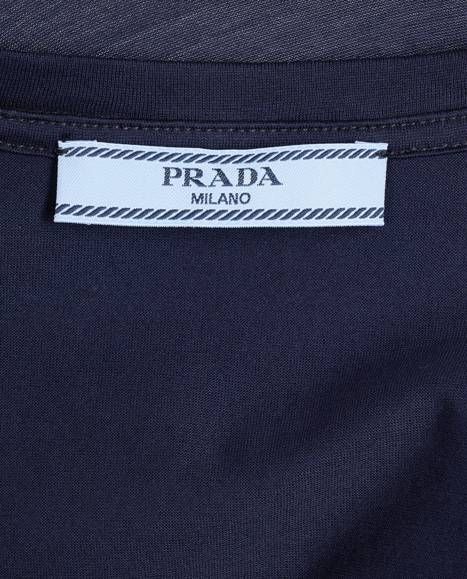Prada Logo T-Shirt, &pound;110, Clothing, Navy, Cotton, Other view