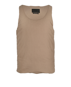 Prada Puffer Sleeveless Top, Mens, Cotton/Down/Feather, Taupe, Sz S, 3*