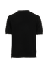 Prada Embellished Short-Sleeves Knit Top, &pound;180, Clothing, Black, Cashmere, Back view