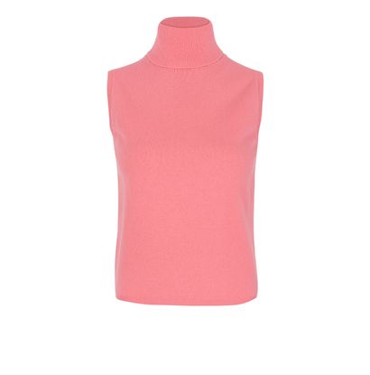 Prada Sleeveless Polo Neck Top, front view