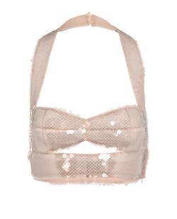 Prada Sequin Embellished Top, Poly, Beige, UK6, 2*
