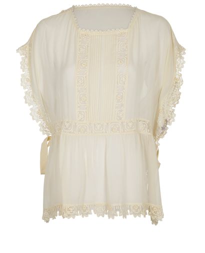 REDValentino Lace Overlay Blouse, front view