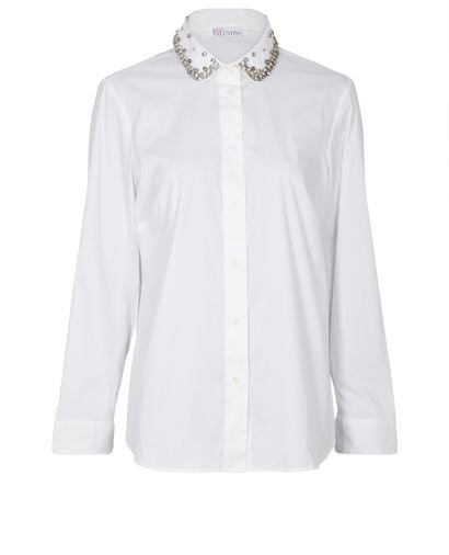 Red Valentino Stretch Cotton Poplin Collared Shirt, front view