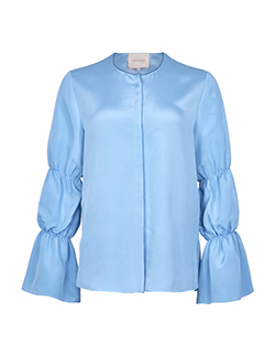 Roksanda Long Sleeve Shirt, Silk/Rayon, Sky Blue, 10, 3