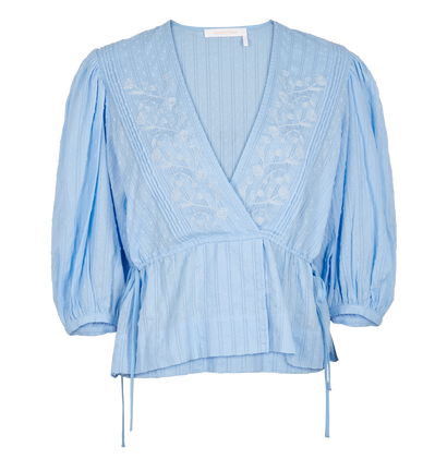 See By Chloe Embroidered Voile Top, front view