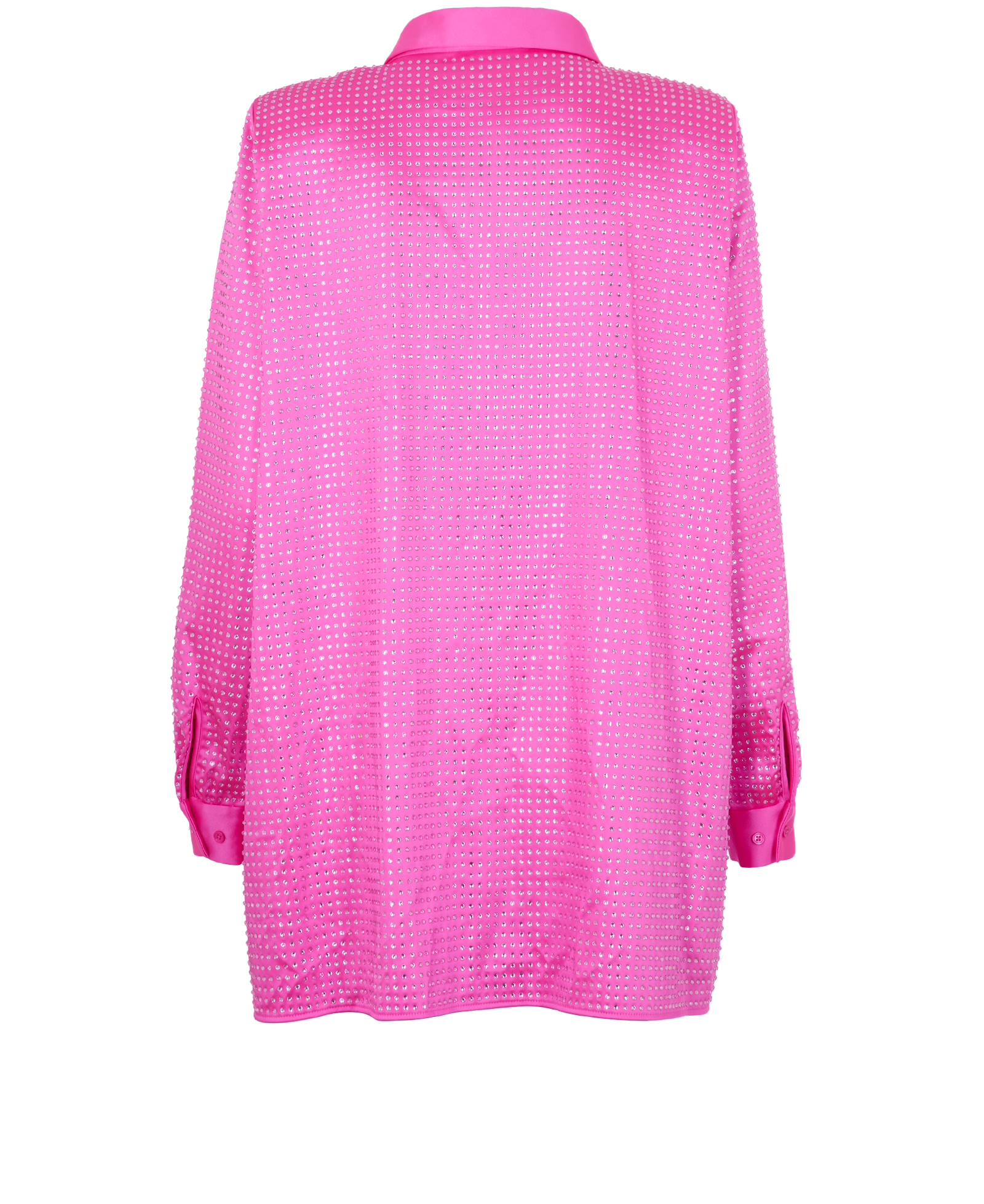 Self-Portrait Crystal Embellished Shirt, &pound;130, Clothing, Pink, Polyester (Polymer), Back view