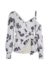 Self-Portrait Floral Wrap Top, front view