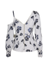 Self-Portrait Floral Wrap Top, back view