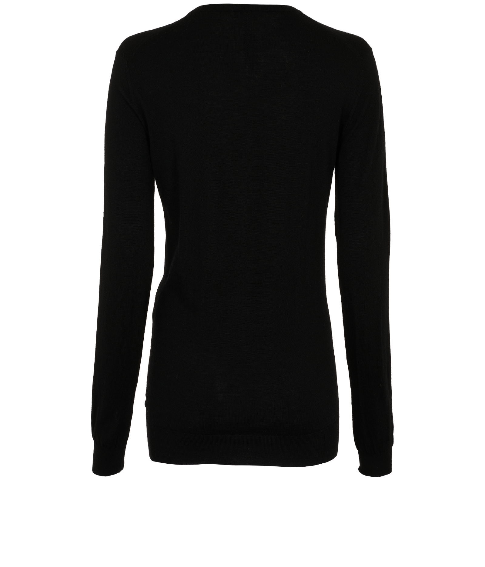Saint Laurent V-Neck Knit Top, &pound;150, Clothing, Black, Wool, Back view