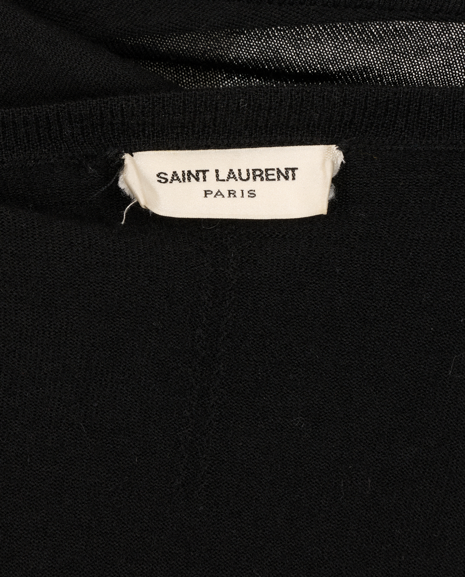 Saint Laurent V-Neck Knit Top, &pound;150, Clothing, Black, Wool, Other view