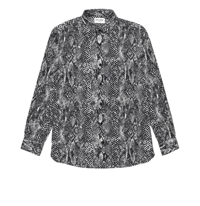 Saint Laurent Snake Print Button Up, front view