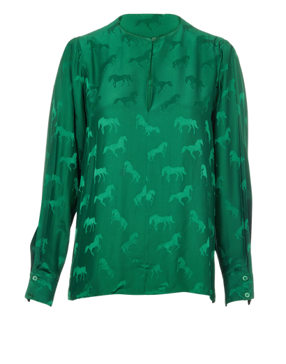 Stella Mc Cartney Horse Printed Blouse, front view
