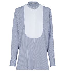 Stella McCartney Striped Shirt, Cotton, White/Blue, UK8, 3*