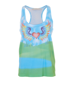 Stella McCartney x Glastonbury Vest, Cotton, Green/Blue, UK12, 3*