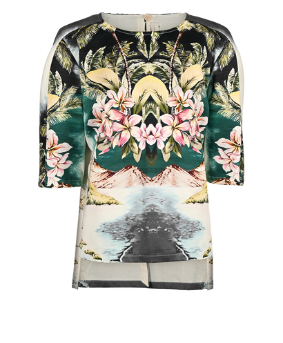 Stella McCartney Tropical Boxy Top, &pound;40, Clothing, Blue/Green, Cotton, Front view