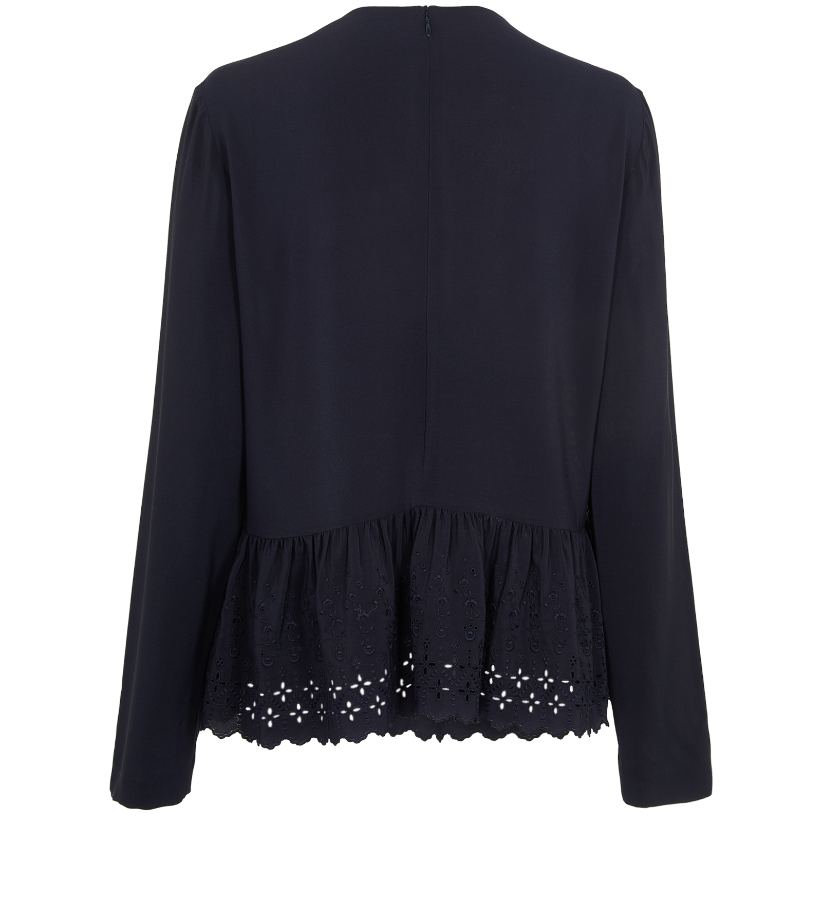 Stella McCartney Peplum Top, &pound;95, Clothing, Navy, Silk, Back view